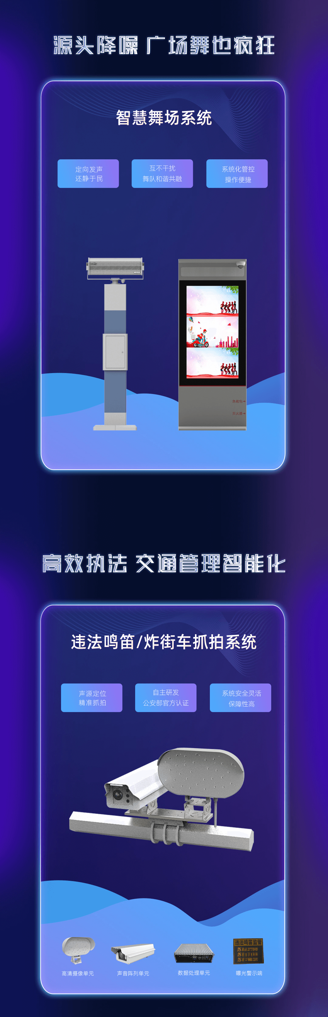 智慧廣場(chǎng)舞系統(tǒng)，鳴笛炸街車抓拍系統(tǒng)