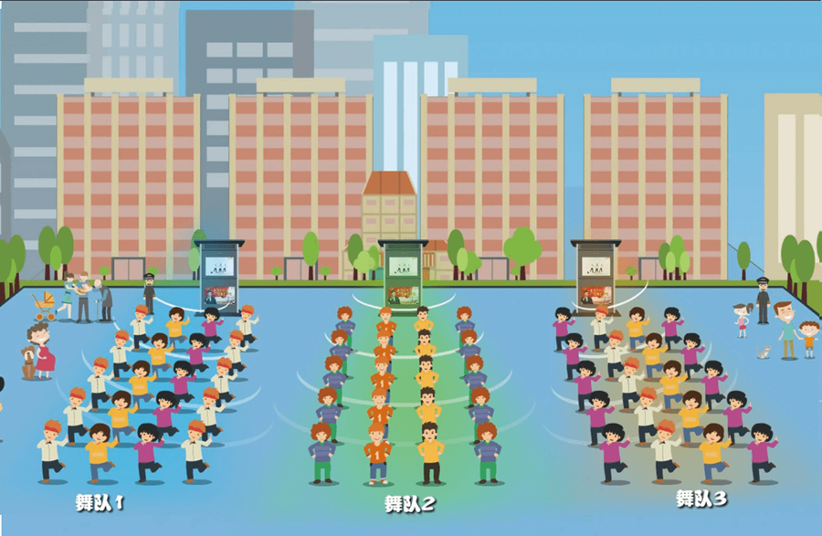 廣場(chǎng)舞定向音響，定向發(fā)聲，音區(qū)獨(dú)立