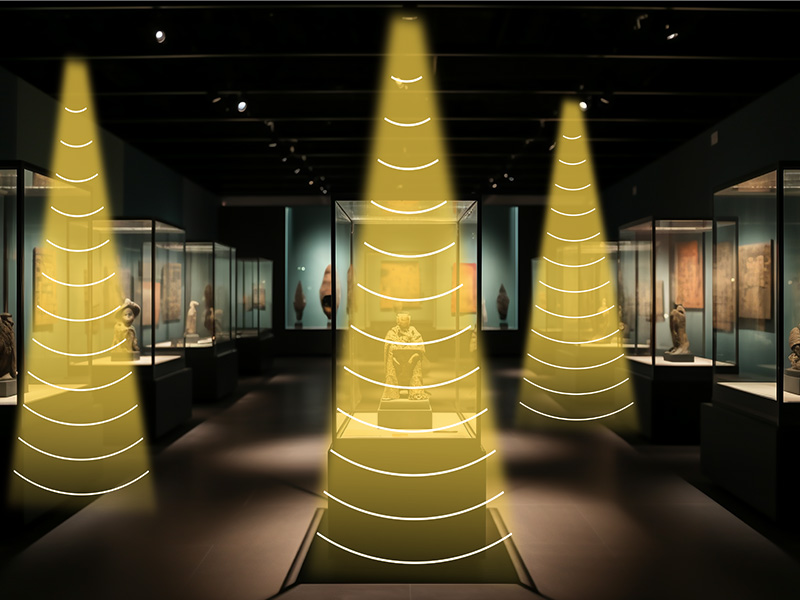 展覽館、博物館、畫廊、展廳等場景使用定向音箱