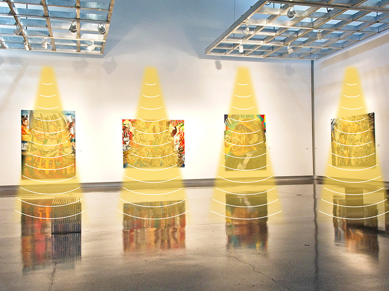 畫(huà)廊壁掛安裝定向音箱