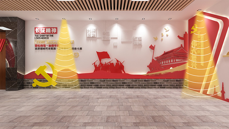 黨建活動室定向音箱定向發聲示意圖