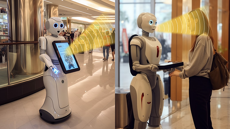 智能服務機器人集成定向音響