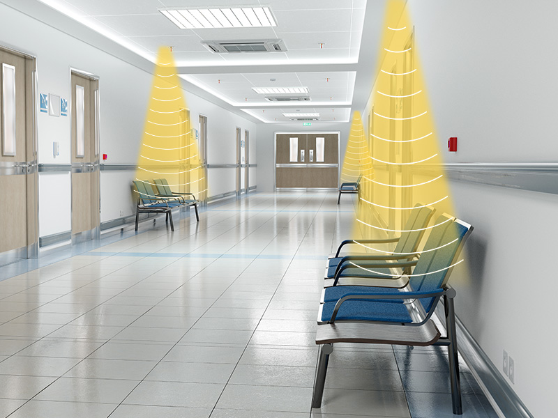 醫(yī)院喇叭,聲音分區(qū)示意圖