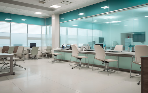 銀行柜臺集成定向音響,音區(qū)獨立,確保私密性